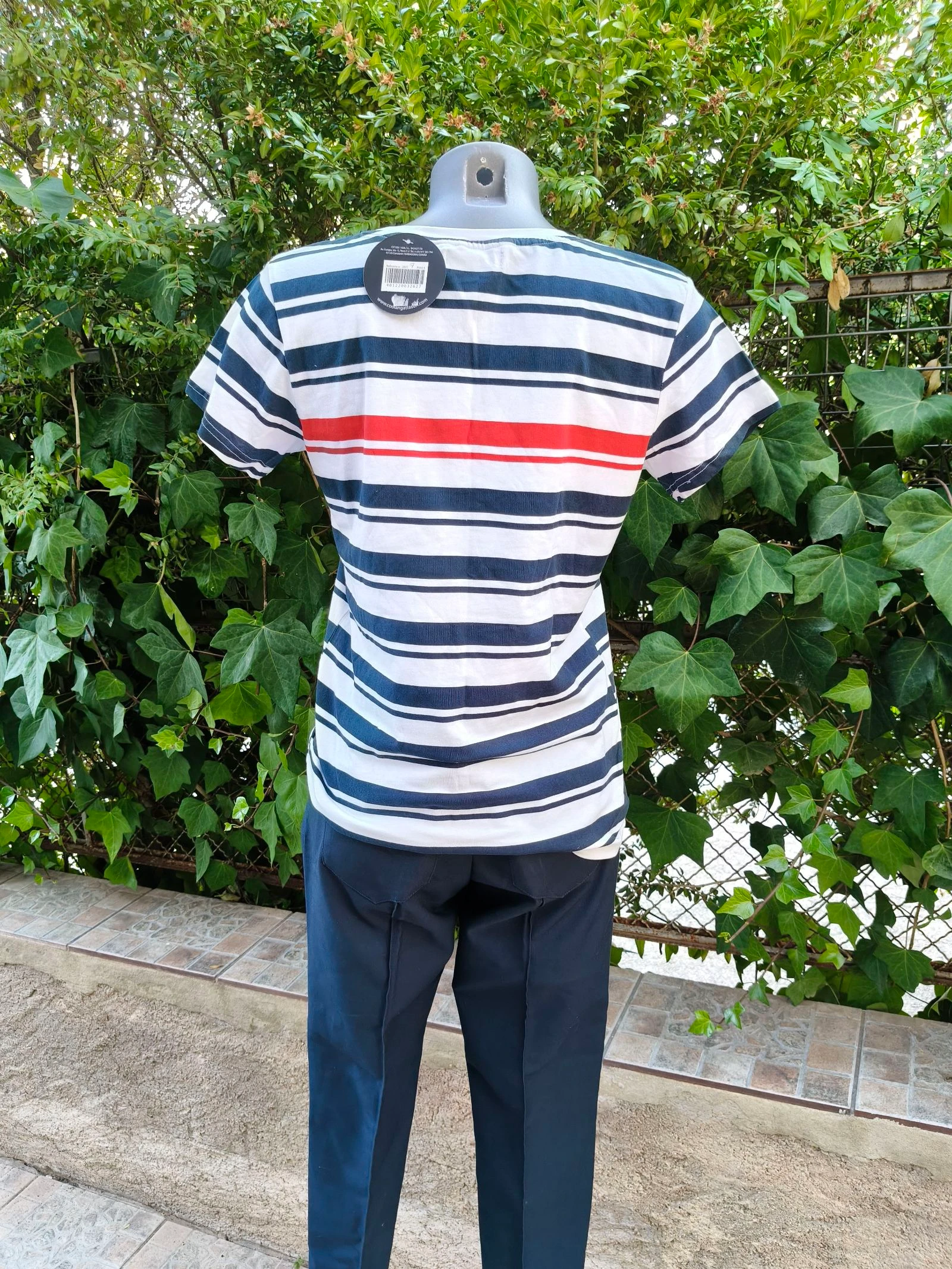 T-shirt Marinier à Rayures avec Imprimé Navy – photo 5
